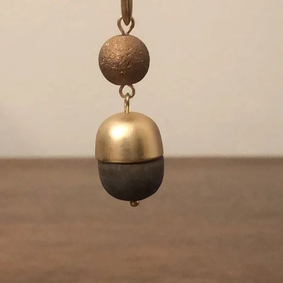 White House Black Market Wooden Earrings - Picture 3 of 5